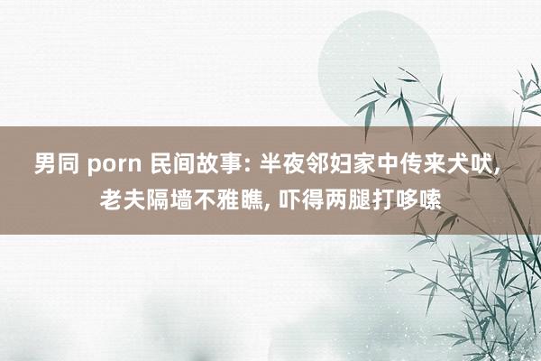 男同 porn 民间故事: 半夜邻妇家中传来犬吠， 老夫隔墙不雅瞧， 吓得两腿打哆嗦