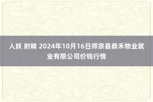 人妖 射精 2024年10月16日师宗县鼎禾物业就业有限公司价钱行情