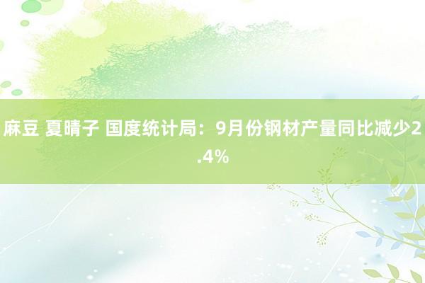 麻豆 夏晴子 国度统计局：9月份钢材产量同比减少2.4%