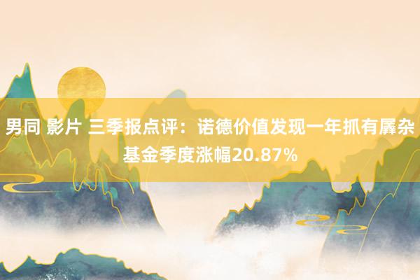 男同 影片 三季报点评：诺德价值发现一年抓有羼杂基金季度涨幅20.87%