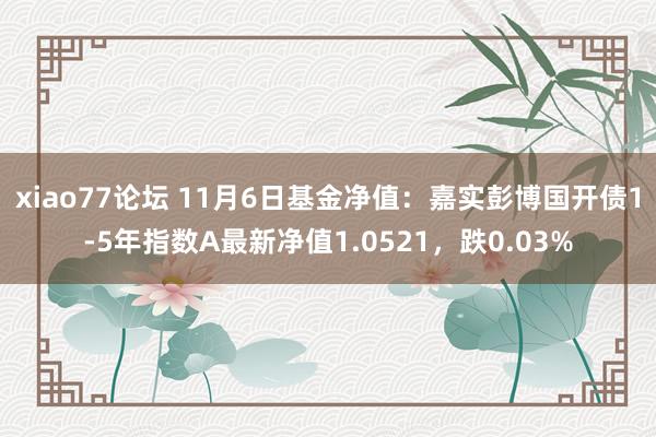 xiao77论坛 11月6日基金净值：嘉实彭博国开债1-5年指数A最新净值1.0521，跌0.03%