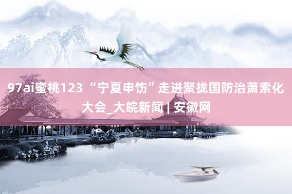 97ai蜜桃123 “宁夏申饬”走进聚拢国防治萧索化大会_大皖新闻 | 安徽网