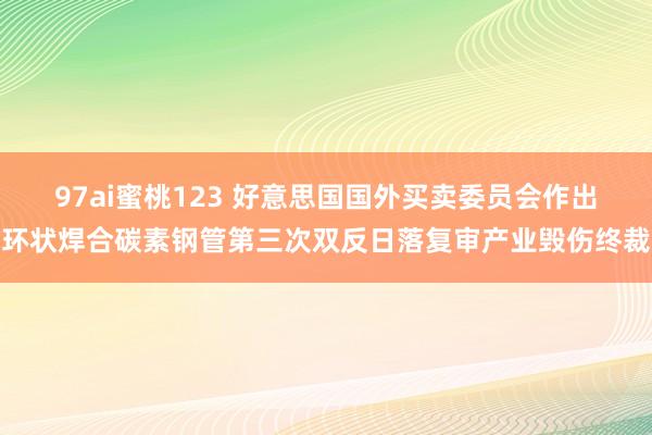 97ai蜜桃123 好意思国国外买卖委员会作出环状焊合碳素钢管第三次双反日落复审产业毁伤终裁