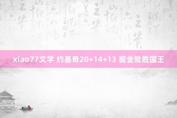 xiao77文学 约基奇20+14+13 掘金险胜国王