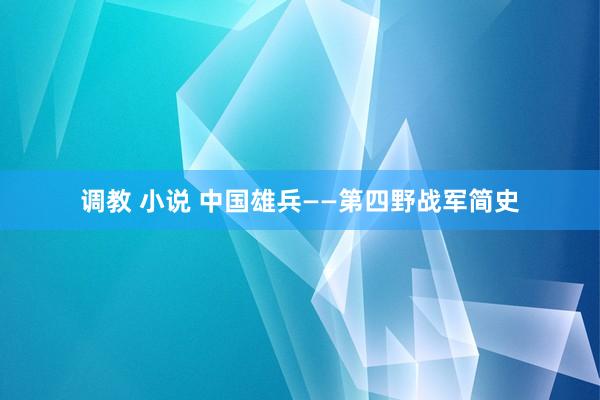 调教 小说 中国雄兵——第四野战军简史