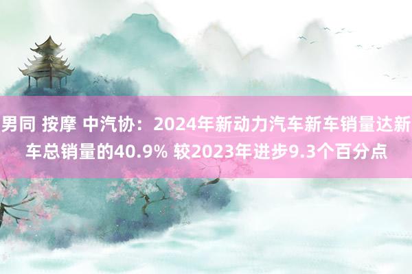 男同 按摩 中汽协：2024年新动力汽车新车销量达新车总销量的40.9% 较2023年进步9.3个百分点