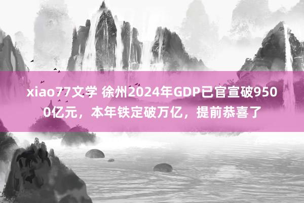 xiao77文学 徐州2024年GDP已官宣破9500亿元，本年铁定破万亿，提前恭喜了